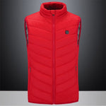 Warm Men Women Winter USB Infrared Heating Vest Flexible Electric Thermal Waistcoat Fish Hiking Euro Size S-4XL Outdoor Jackets