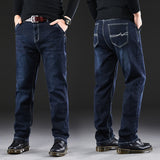 Male Jeans Men Men'S Jean Homme Denim Baggy Pants Trousers Straight Biker Cargo Casual Tactical Military Many Multi-Pocket Black