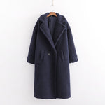 Autumn Winter Women Beige Teddy Coat Stylish Female Thick Warm Cashmere Jacket Casual Girls Streetwear