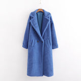 Autumn Winter Women Beige Teddy Coat Stylish Female Thick Warm Cashmere Jacket Casual Girls Streetwear