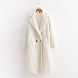 Autumn Winter Women Beige Teddy Coat Stylish Female Thick Warm Cashmere Jacket Casual Girls Streetwear