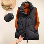 PinkyIsBlack Stand Collar Women Winter Vests 2020 New Short Vest Cotton Padded Jacket Sleeveless Female Winter Waistcoat Vest