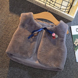 LILIGIRL 4.29$ of Girls Fur Vest Jackets 2020 New Baby Kids Autumn Rabbit Hair Vests Waistcoat for Children Clothes Outerwear
