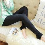 ZJX Winter Women Leggings Thick Winter Warm Pants High Waist Slimming Thicken High Elastic Women's Warm Velvet Leggings