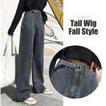 Women High Waist Jeans Baggy Pants Casual Butterfly Printed Wide Leg Trousers Denim Streetwear Ladies E-girl Pantalones Mujer