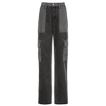 Patchwork Big Pockets Baggy Jeans Vintage Streetwear High Waisted Y2K Cargo Pants Harajuku Korean Denim Jeans 90s Cuteandpsycho