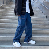 men's jeans Streetwear Wide Leg Jeans Mens 2020 New Loose Straight Baggy Denim Pants Male Fashiong Hip Hop casual wear